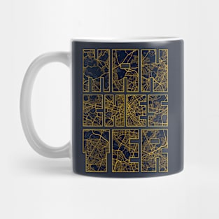 Manchester, England, UK City Map Typography - Gold Art Dec Mug